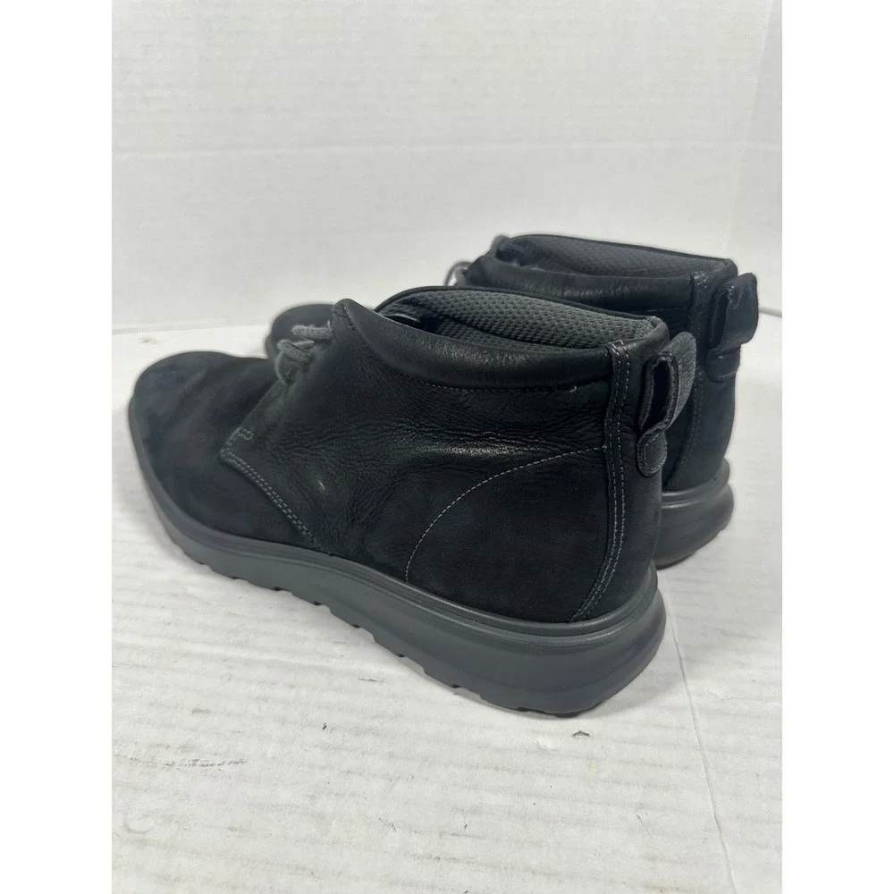 ECCO Mens CS20 Hybrid PlainToeBoots Black Leather 63312402001 Size 45 US 11-11.5